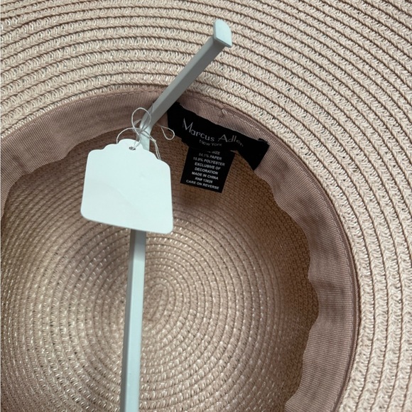 Chic Pink Wide-Brim Hat with Pearl Accent - Picture 7 of 9